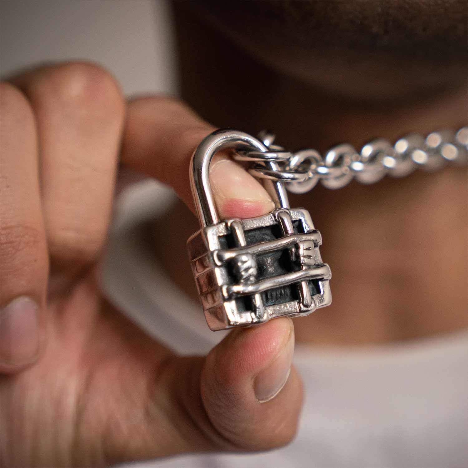 Locked Up Pendant Chain | Lock Necklace | Padlock Chain – Personal Fears