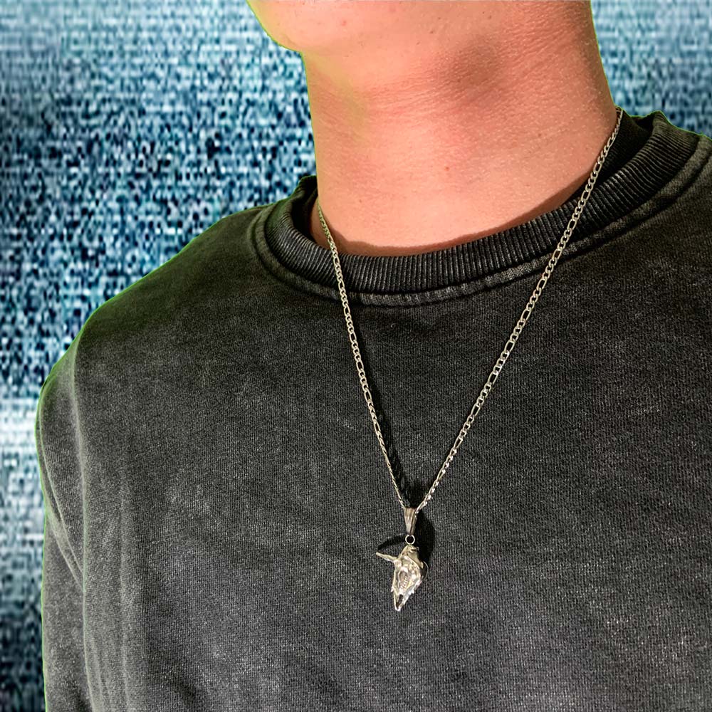 Unicorn Skull Pendant Chain chain Personal Fears Personal Fears Unicorn Skull Pendant Necklace | Fantasy Jewelry | Personal Fears