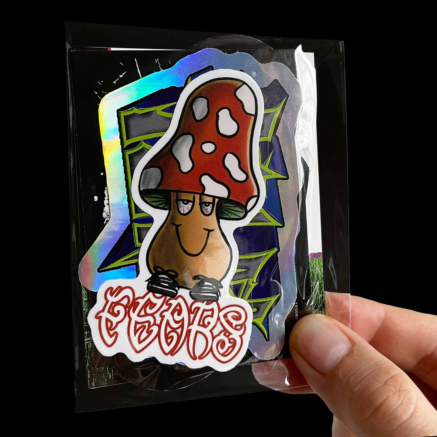 skate sticker mushroom