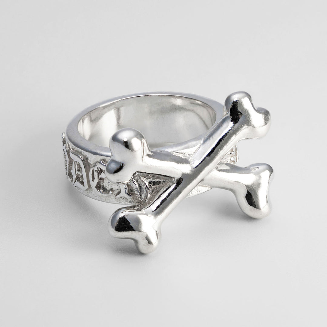 Never Surrender Crossbone Ring - Sterling Silver