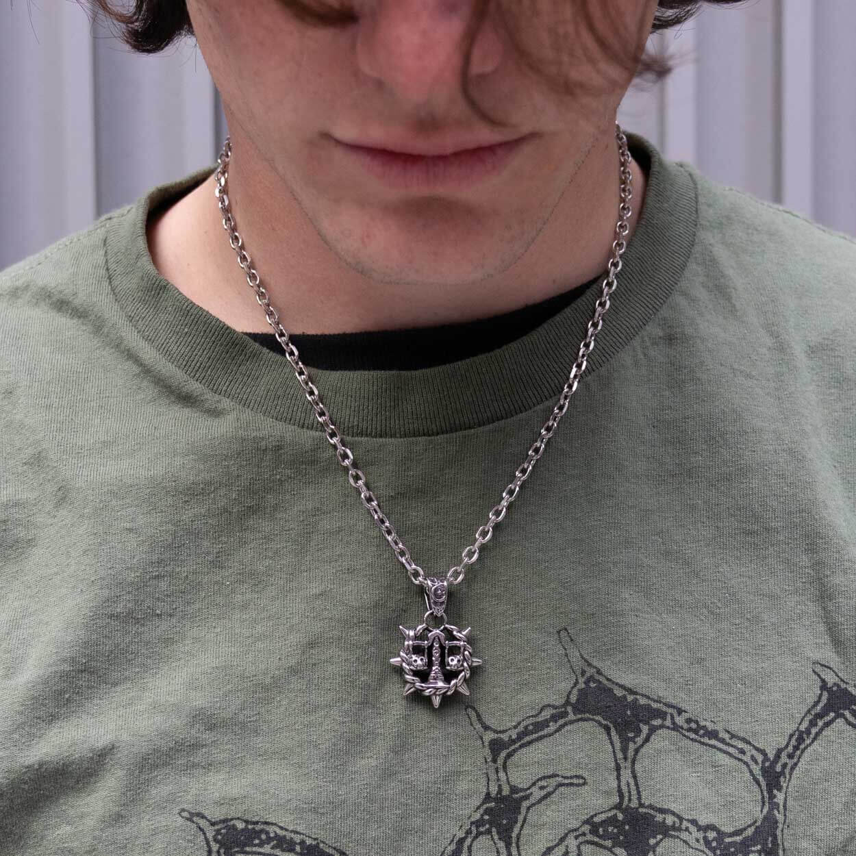 Libra Necklace Pendant - On Body - Personal Fears